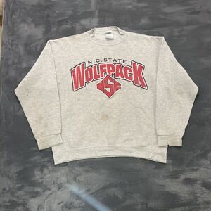 vintage NC State Wolfpack  sweatshirt mens large Gray 1990s